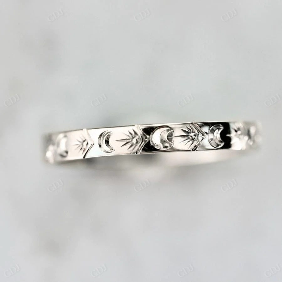 Unique Sterling Silver Stackable Wedding Band customdiamjewel