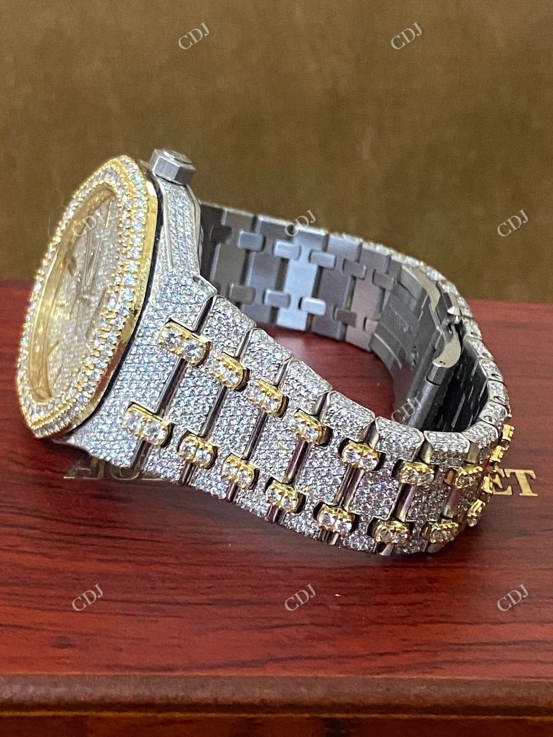 Moissanite Iced Out Audemars Piguet Watch customdiamjewel