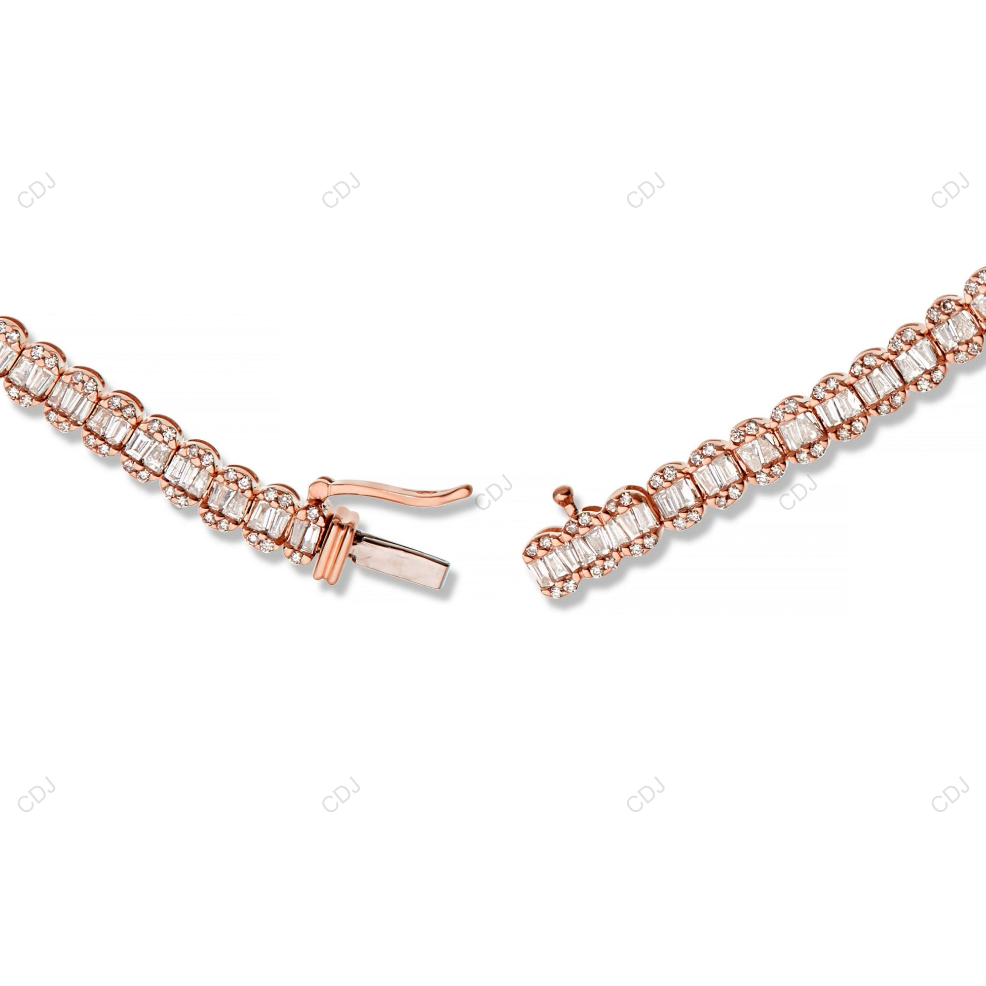 Moissanite 14KT Gold Plated GRA Certificated Tennis Chain CustomDiamJewel