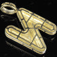 1.3" 1 CTW 10K Gold Natural Diamond N Letter Pendant CustomDiamJewel