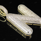 1.3" 1 CTW 10K Gold Natural Diamond N Letter Pendant CustomDiamJewel