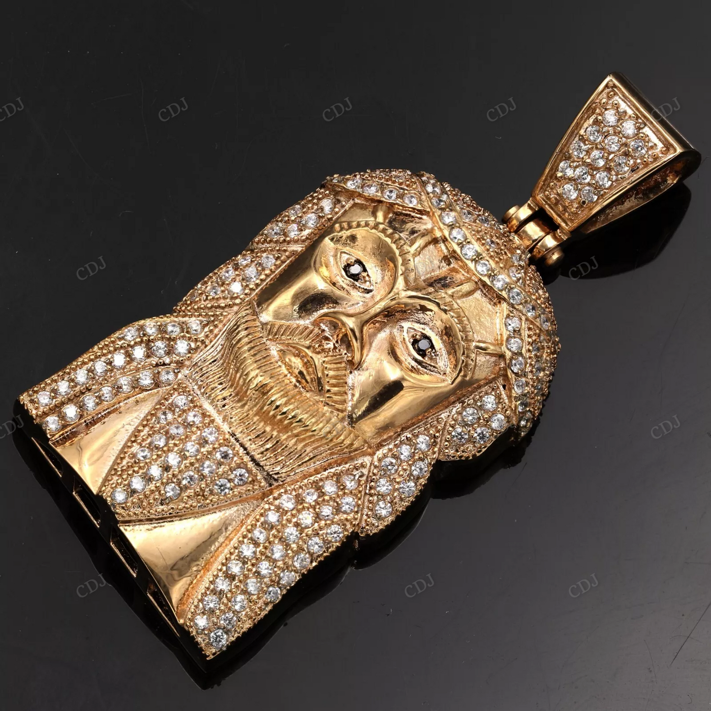 Luxury Fully Iced Out Custom Jesus Pendant hip hop jewelry CustomDiamJewel