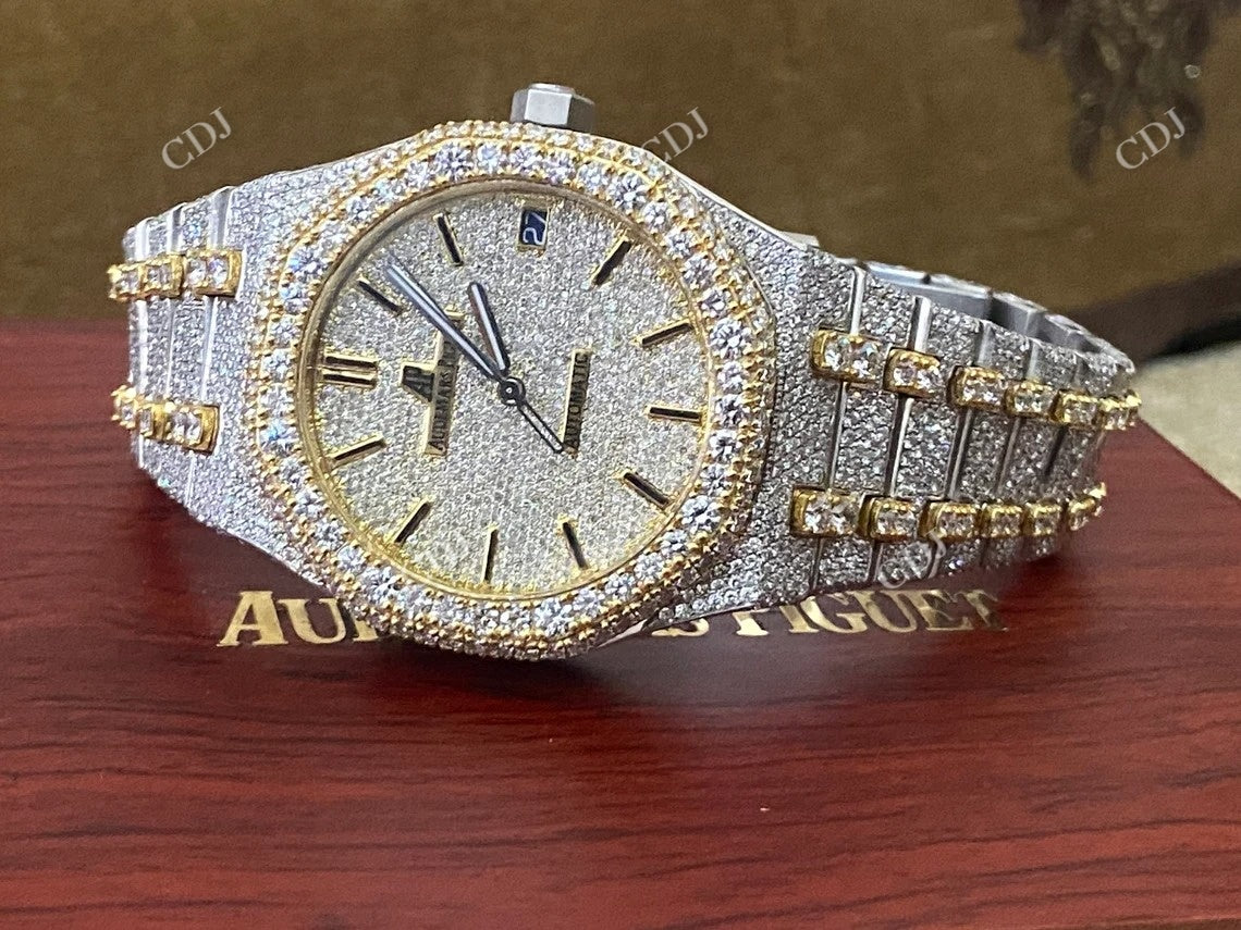 Moissanite Iced Out Audemars Piguet Watch customdiamjewel