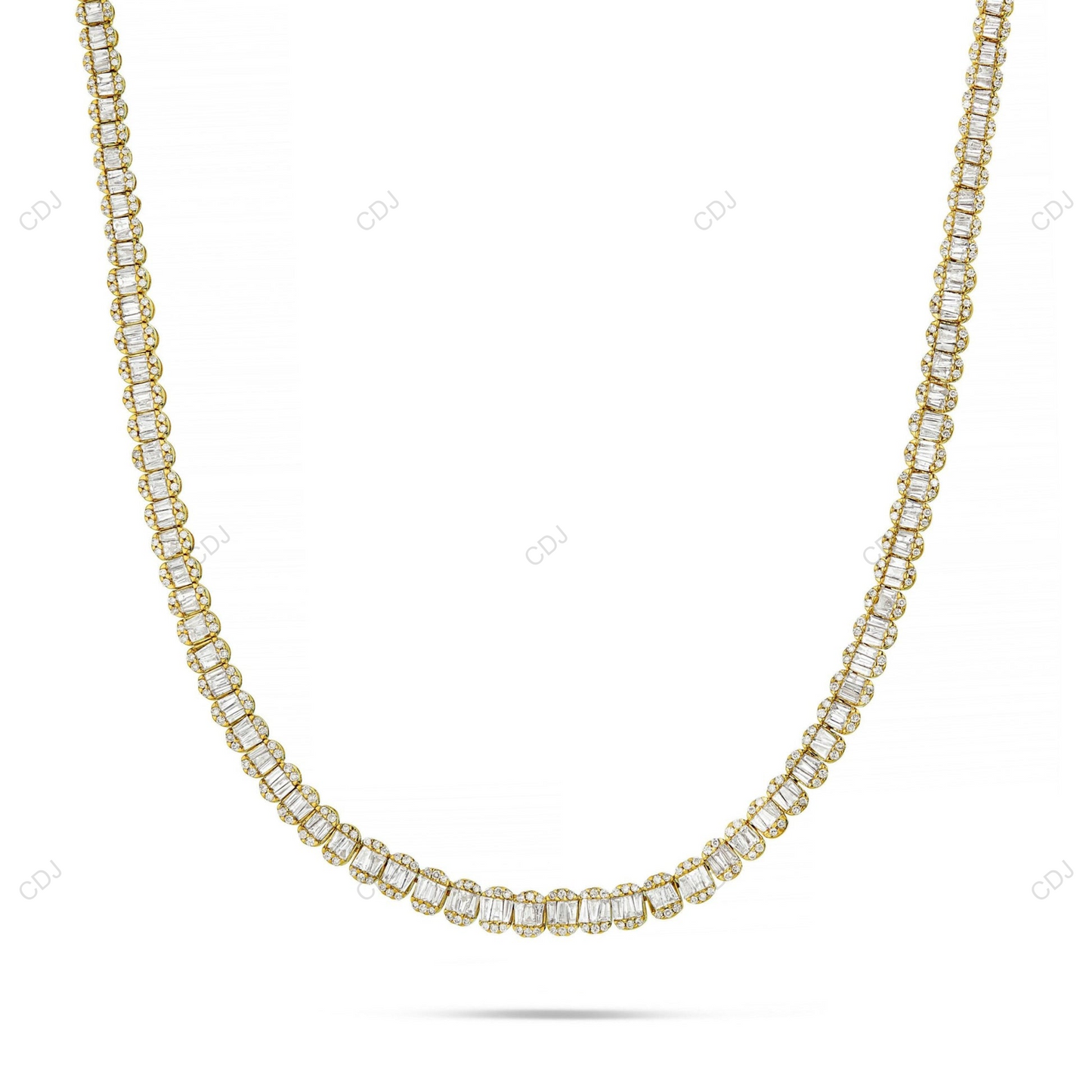 Moissanite 14KT Gold Plated GRA Certificated Tennis Chain CustomDiamJewel