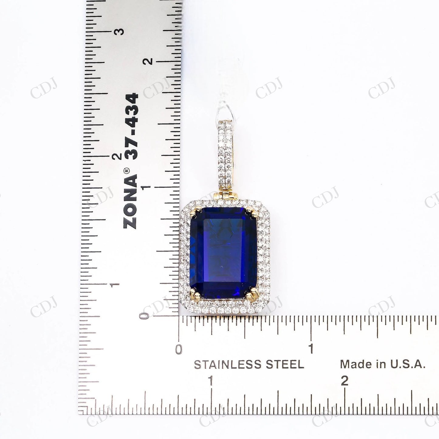 Sparkling Blue Moissanite 925 Silver Pendant Hip Hop Pendent customdiamjewel