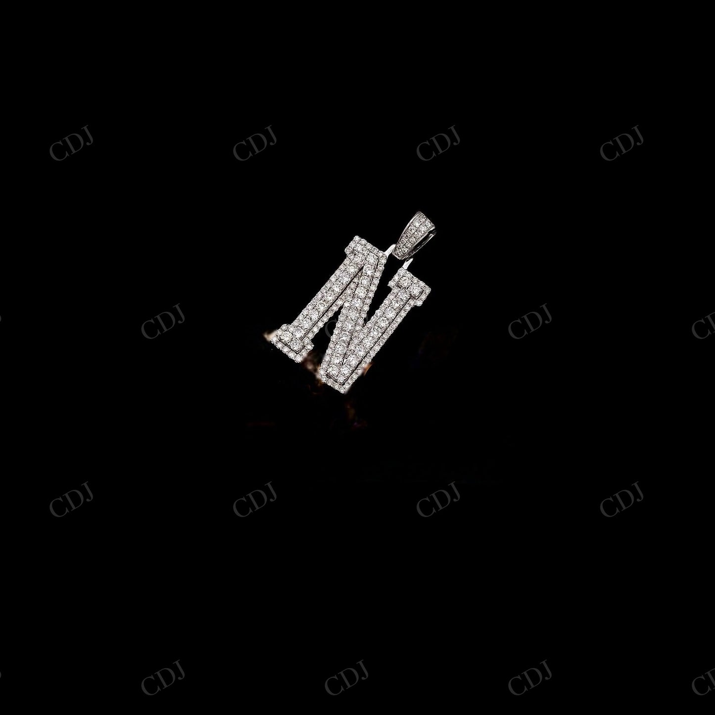 Customized N Initial moissanite 925 Sterling silver Pendant Hip Hop Pendent customdiamjewel