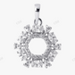 Sterling Silver Hexagon Shape Pendant hip hop jewelry CustomDiamJewel