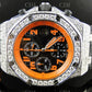 AP Chrono Black Strap Moissanite Watch customdiamjewel