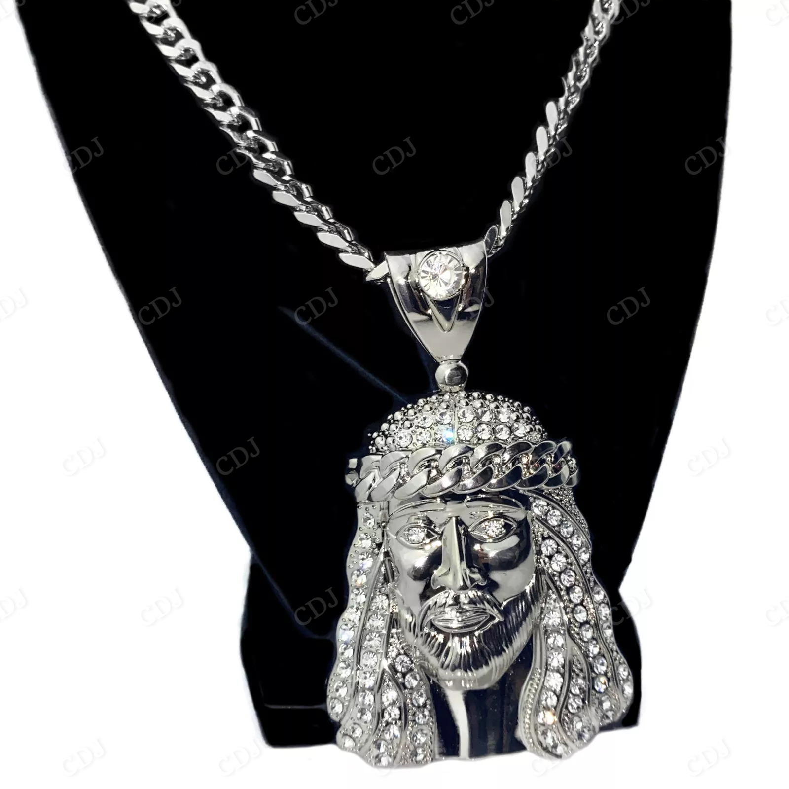 Hip Hop Cuban Crown Head Custom Pendant hip hop jewelry CustomDiamJewel