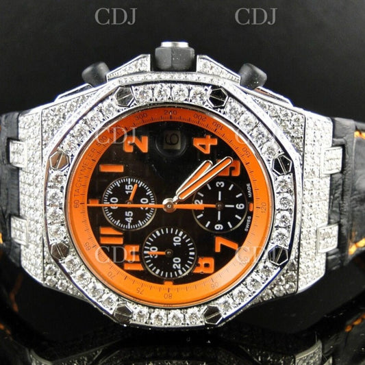 Audemars Piguet Royal Oak Offshore Men's Black Orange Watch customdiamjewel