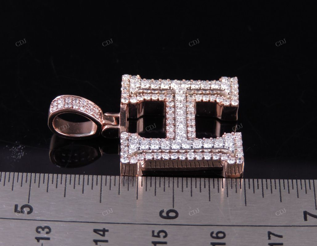 1.5" 1.6 CTW 10K Gold Natural Diamond H Letter Pendant hip hop jewelry CustomDiamJewel
