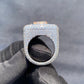 Custom Moissanite Gold Plated Hip Hop Ring hip hop jewelry CustomDiamJewel   