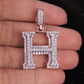 1.5" 1.6 CTW 10K Gold Natural Diamond H Letter Pendant hip hop jewelry CustomDiamJewel