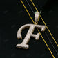 925 Silver Moissanite F Letter pendant Hip Hop Pendent customdiamjewel