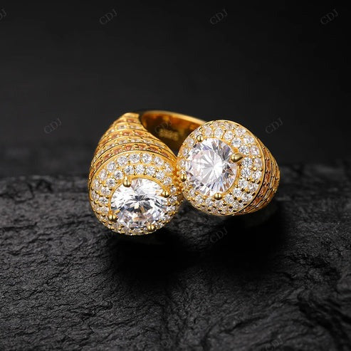 Vintage Adjustable 14K Gold Diamond Toi Et Moi Ring hip hop jewelry CustomDiamJewel