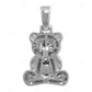 1"1.23CTW Sterling Silver Moissanite Teddy Bear Pendant CustomDiamJewel