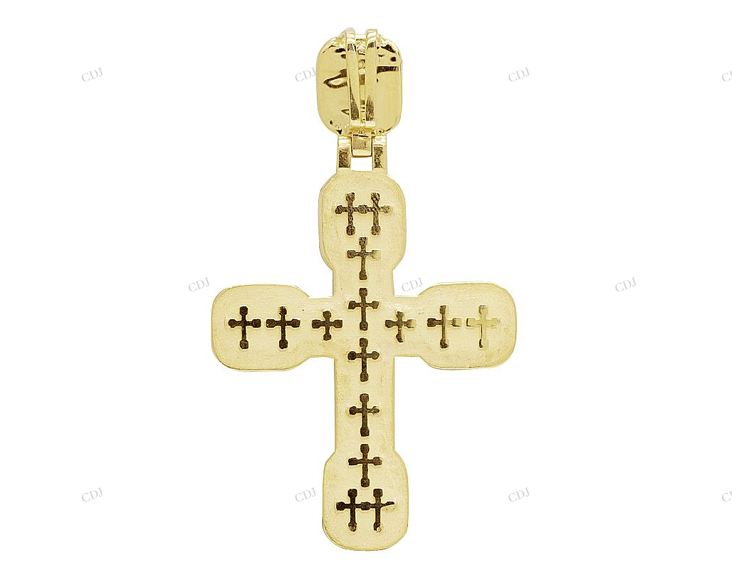 3.25 CTW Iced Out Religious 14K Cross Pendant hip hop jewelry CustomDiamJewel