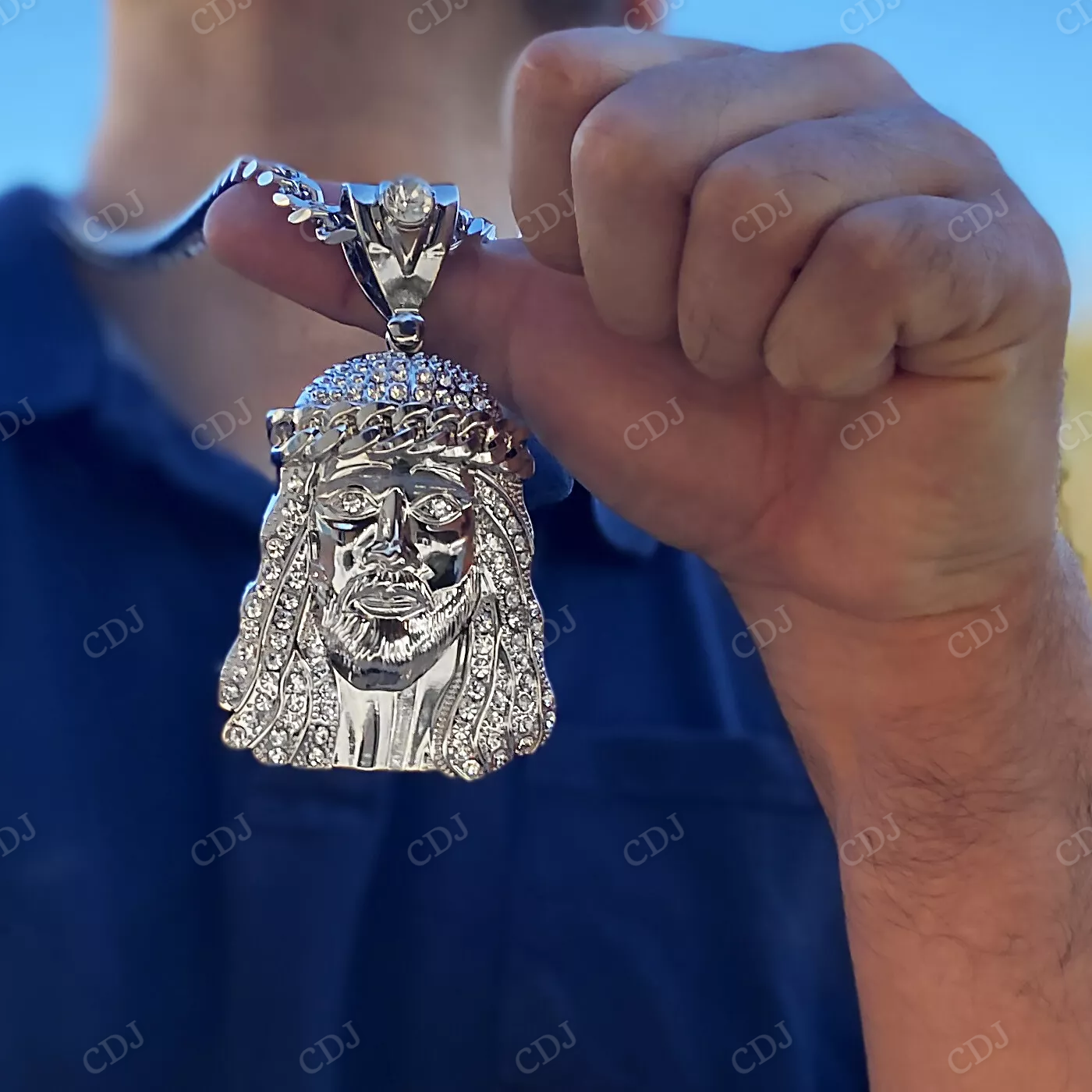Hip Hop Cuban Crown Head Custom Pendant hip hop jewelry CustomDiamJewel