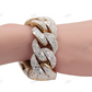 22MM Iced Out Moissanite Cuban Bracelet In Silver hip hop jewelry CustomDiamJewel