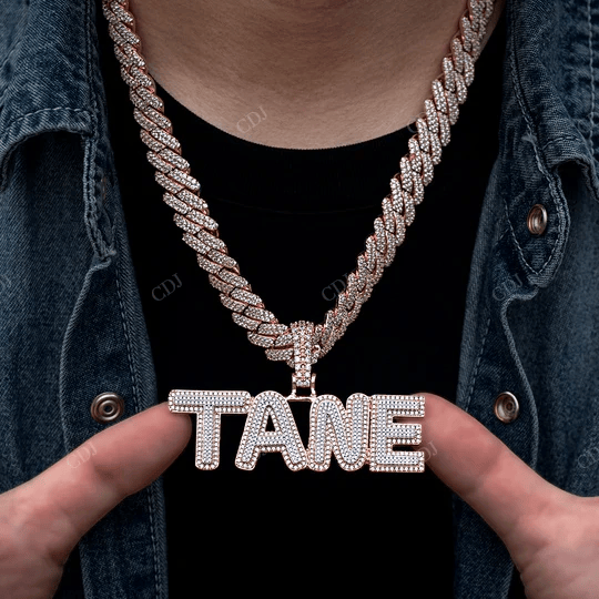 Full Ice Out Hip Hop Style Fancy And Trendy Name Pendant hip hop jewelry CustomDiamJewel