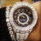 41MM ETA Swiss Movement Natural Diamond Men's Rolex Sky Dweller Watch customdiamjewel