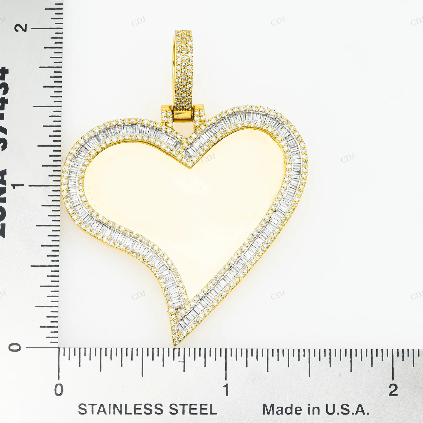 Full Iced Out Diamond Heart Picture Pendant hip hop jewelry customdiamjewel
