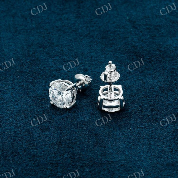 7.50MM Round Cut Hip Hop Studs Earrings hip hop jewelry customdiamjewel   