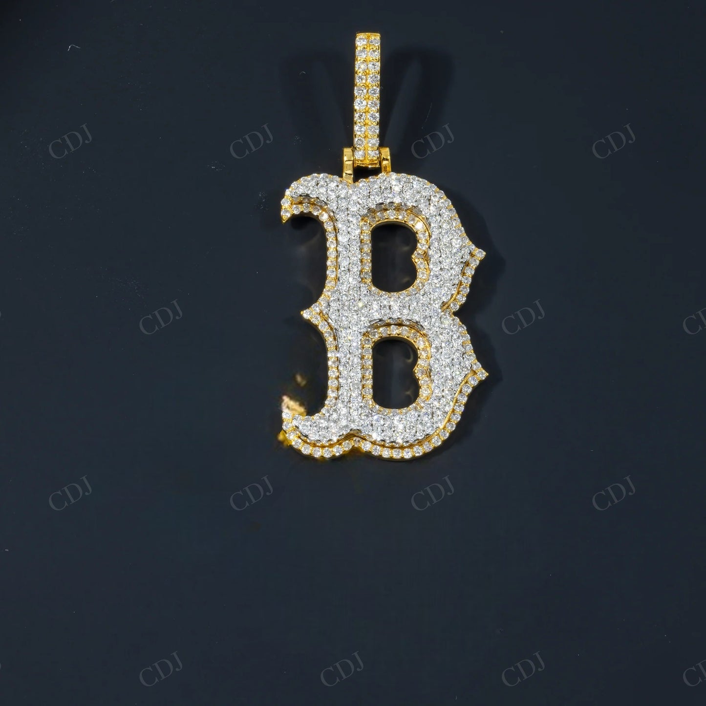 B Letter 925 Silver Moissanite Custom Pendant Hip Hop Pendent customdiamjewel