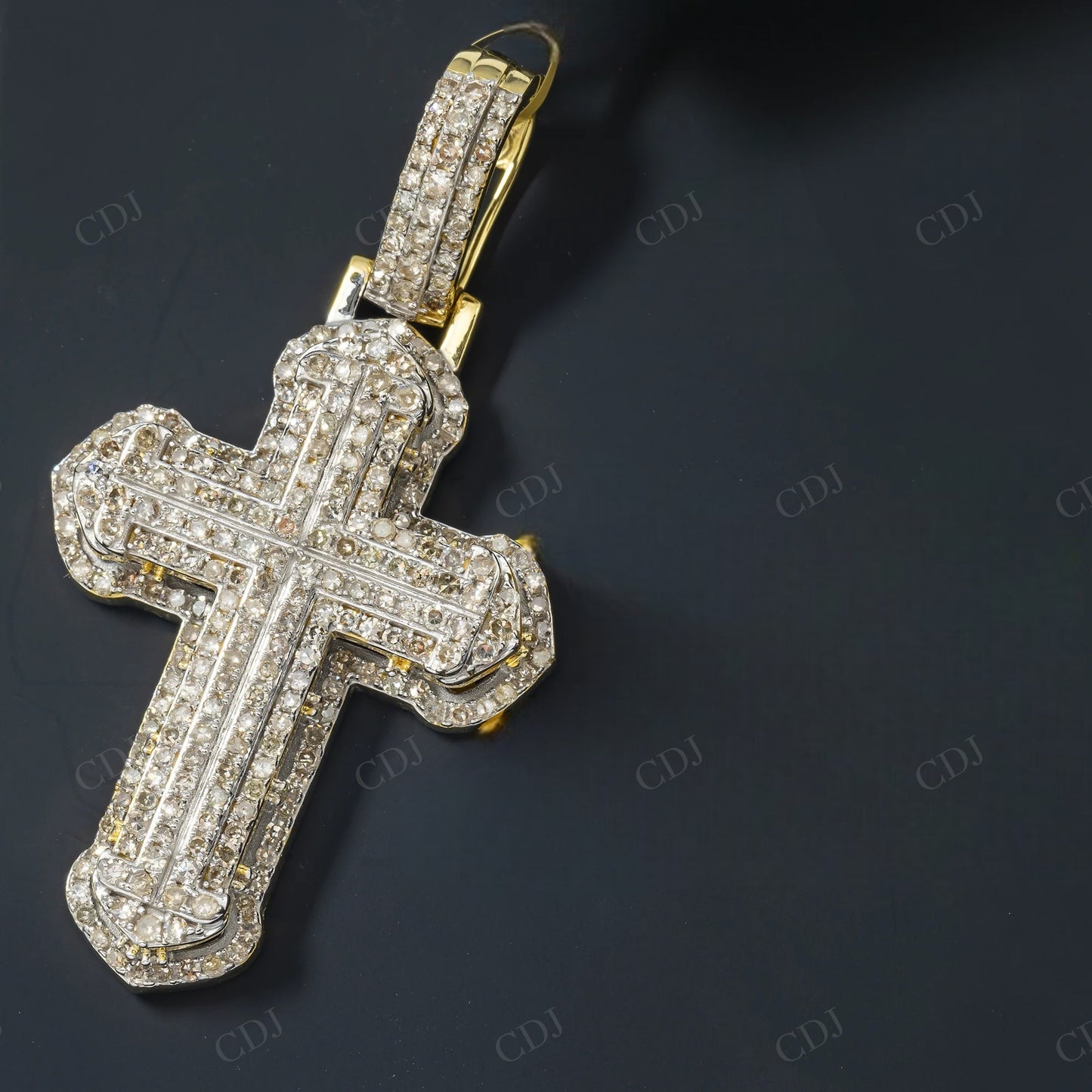 Religious 925 Silver Moissanite Cross Pendant Hip Hop Pendent customdiamjewel