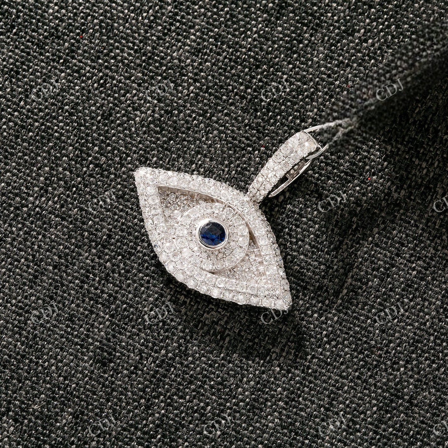 Evil Eye Charm 925 Silver Moissanite Pendant Hip Hop Pendent customdiamjewel