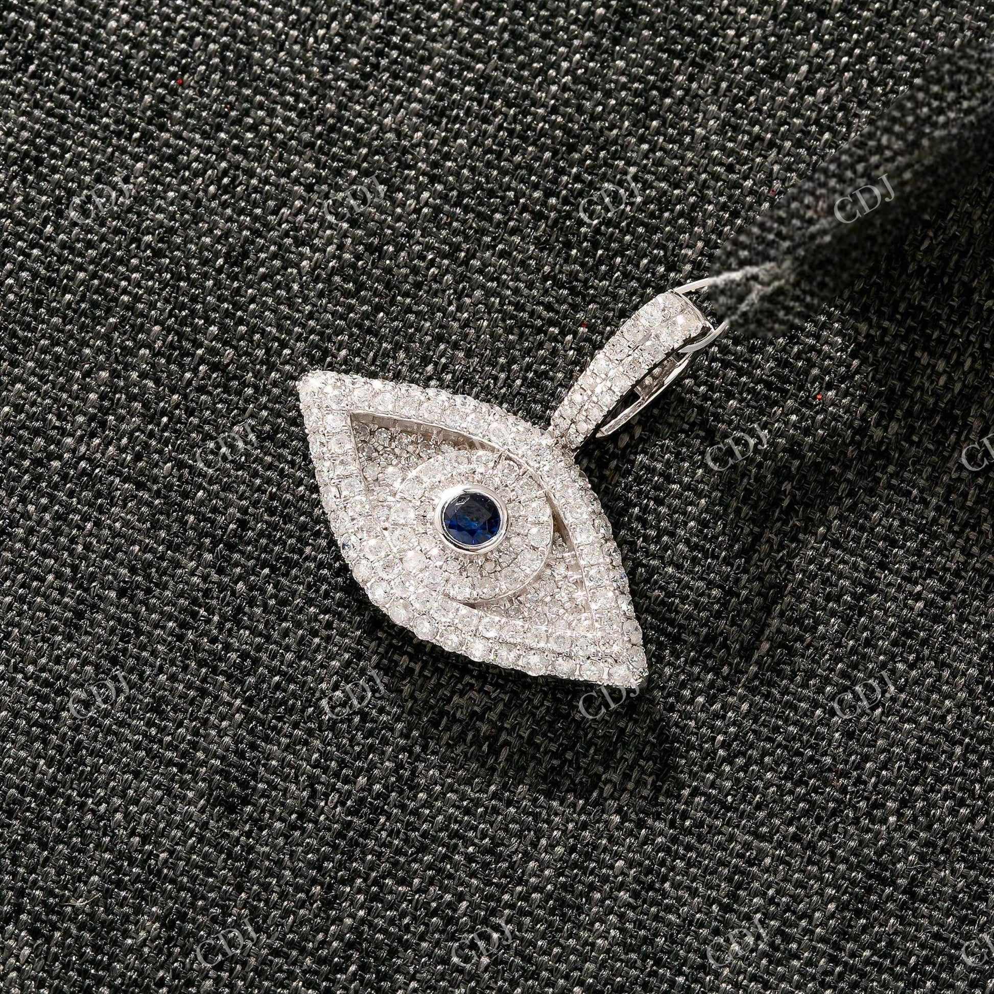 Evil Eye Charm 925 Silver Moissanite Pendant Hip Hop Pendent customdiamjewel