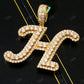 Customized 925 Silver Moissanite H Initial Pendant Hip Hop Pendent customdiamjewel