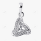 Sterling Silver Interlocking Triangle Shape Pendant hip hop jewelry CustomDiamJewel
