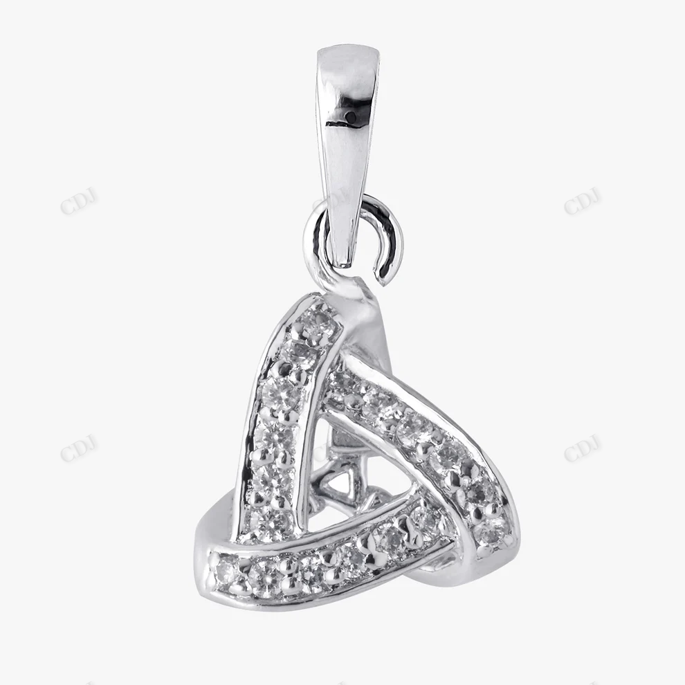 Sterling Silver Interlocking Triangle Shape Pendant hip hop jewelry CustomDiamJewel