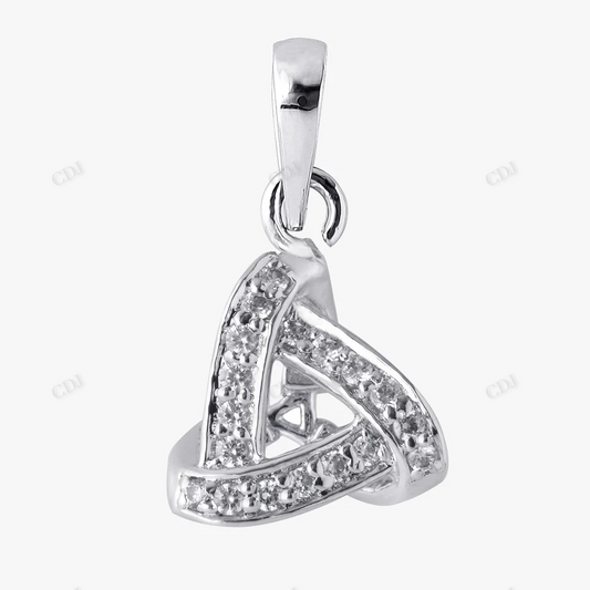 Sterling Silver Interlocking Triangle Shape Pendant hip hop jewelry CustomDiamJewel