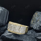 1.70 CTW Gold Platted Silver Moissanite Two Tone Iced Out Mens' Ring Hip Hop Ring customdiamjewel