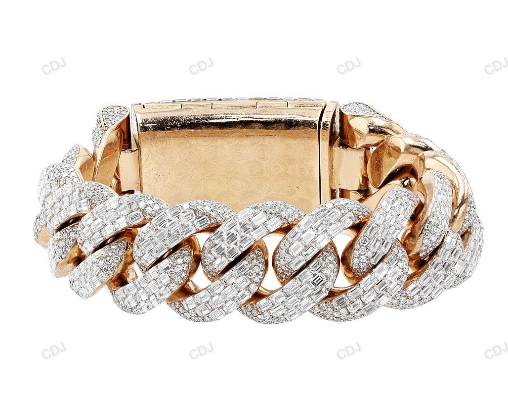 22MM Iced Out Moissanite Cuban Bracelet In Silver hip hop jewelry CustomDiamJewel