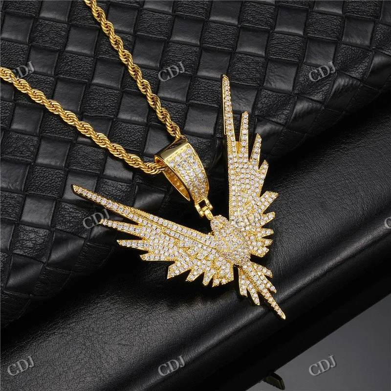 High Quality Fully Iced Out VVS Moissanite Custom Eagle Pendant For Men hip hop jewelry CustomDiamJewel