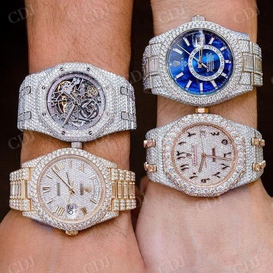 Rolex Sky Dweller VVS Diamond Watch For Rapper customdiamjewel