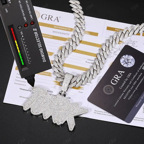 Hip Hop Moissanite "TURK" 925 Silver Pendant hip hop jewelry CustomDiamJewel