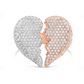 Broken Heart Two Tone Diamond Ring For Men And Women hip hop ring CustomDiamJewel