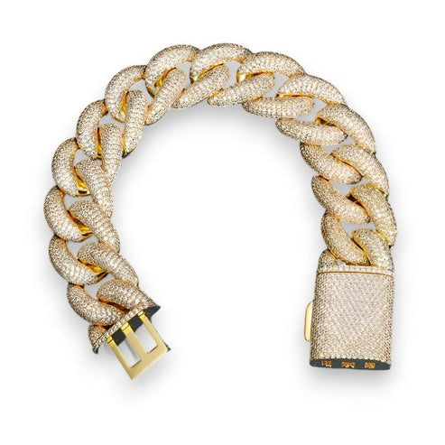 Hip Hop 20mm Bubble Cuban Moissanite Bracelet hip hop jewelry CustomDiamJewel