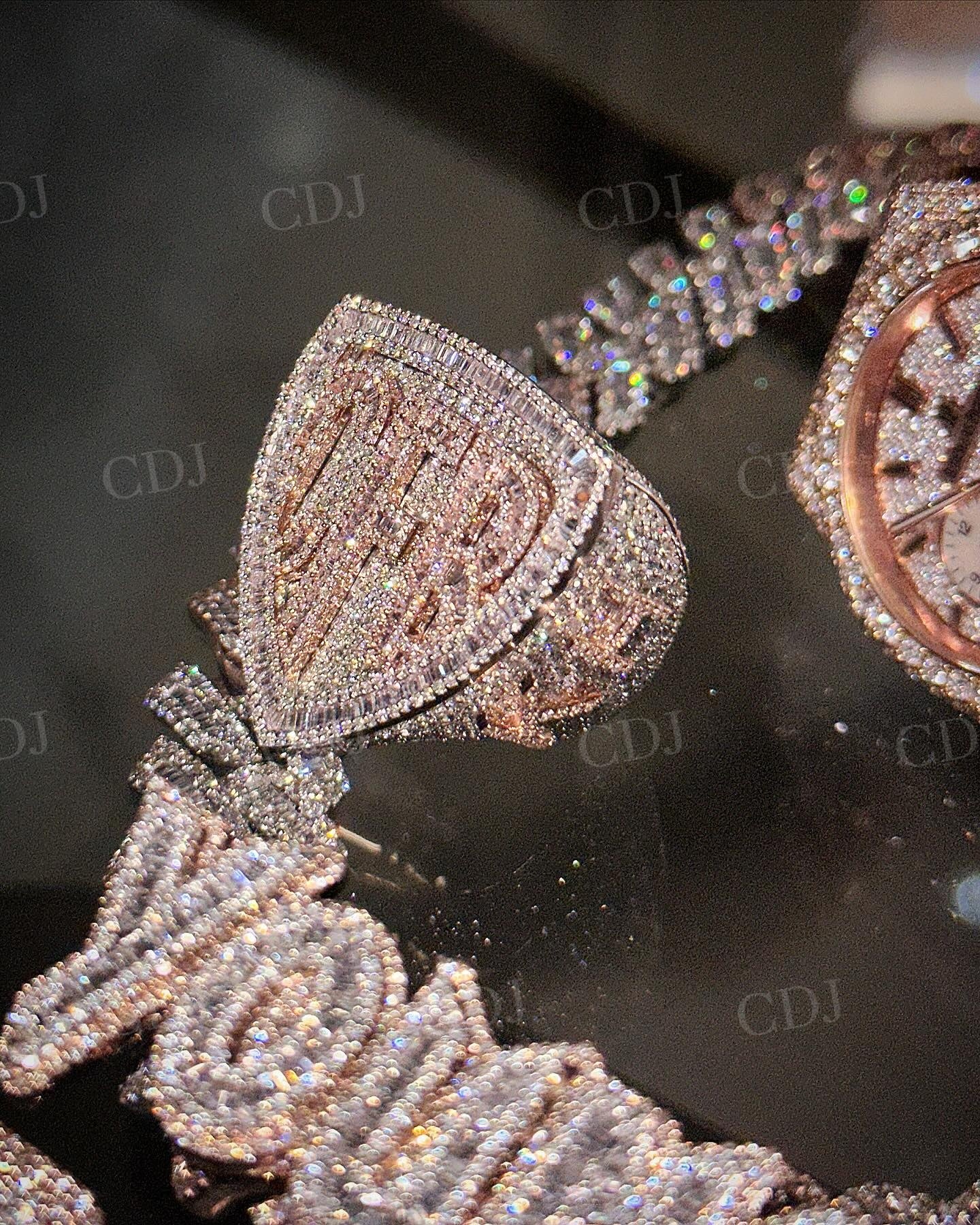 Customized LEAFF Letter Hip Hop Diamond Pendant hip hop jewelry customdiamjewel   