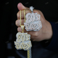 Iced Out Hip Hop Two Tone Moissanite Pendant hip hop jewelry CustomDiamJewel