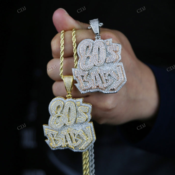 Iced Out Hip Hop Two Tone Moissanite Pendant hip hop jewelry CustomDiamJewel