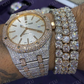 41MM ETA Swiss Movement Natural Diamond Men's Rolex Sky Dweller Watch customdiamjewel