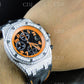 AP Chrono Black Strap Moissanite Watch customdiamjewel