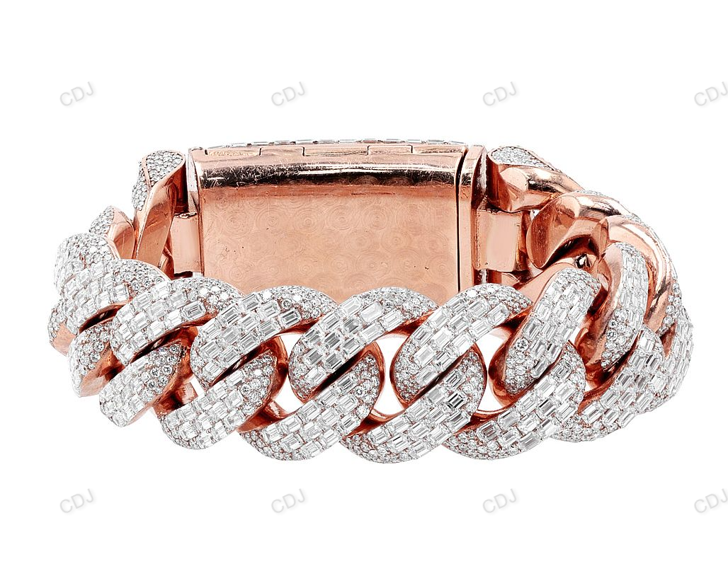 22MM Iced Out Moissanite Cuban Bracelet In Silver hip hop jewelry CustomDiamJewel