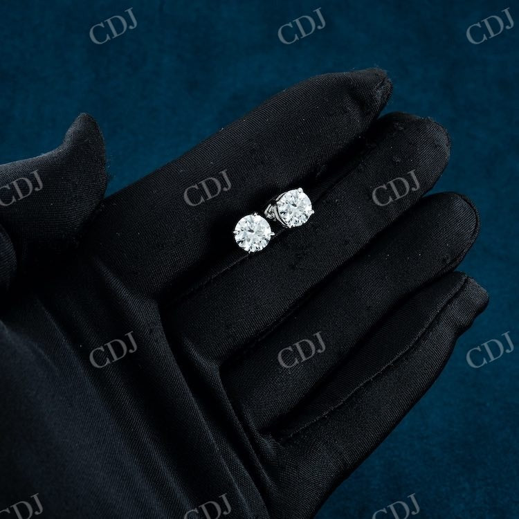 7.50MM Round Cut Hip Hop Studs Earrings hip hop jewelry customdiamjewel   