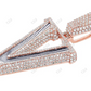 Iced Out Letter 'V' 10K Rose Gold Diamond Initial Pendent For Men hip hop jewelry CustomDiamJewel
